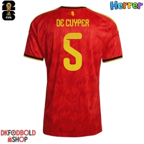 Belgien Maxim De Cuyper #5 Hjemmebanetrøje VM 2026 Kort ærmer